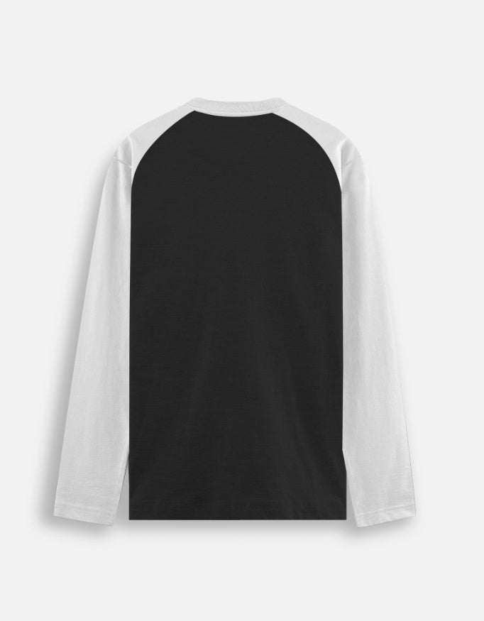 Inksara Bhiya It's An Emotion Unisex Raglan T-Shirt with contrast sleeves, premium minimalist Indori slang typography, authentic streetwear from Indore.
