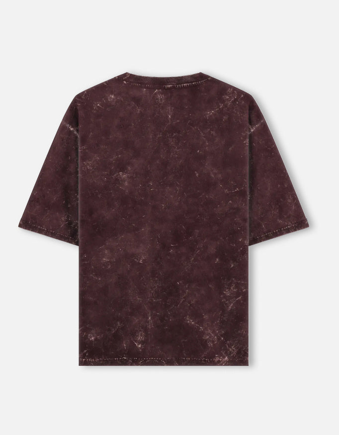 Inksara Cleanest Safest Loudest 09 Unisex Acid Washed Oversized Tee, vintage grey mineral wash streetwear with premium Indore pride typography, 7-star city edition."