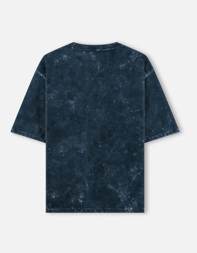 Inksara Cleanest Safest Loudest 09 Unisex Acid Washed Oversized Tee, vintage grey mineral wash streetwear with premium Indore pride typography, 7-star city edition."