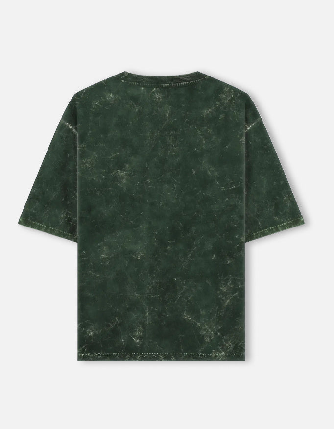 Inksara Cleanest Safest Loudest 09 Unisex Acid Washed Oversized Tee, vintage grey mineral wash streetwear with premium Indore pride typography, 7-star city edition."
