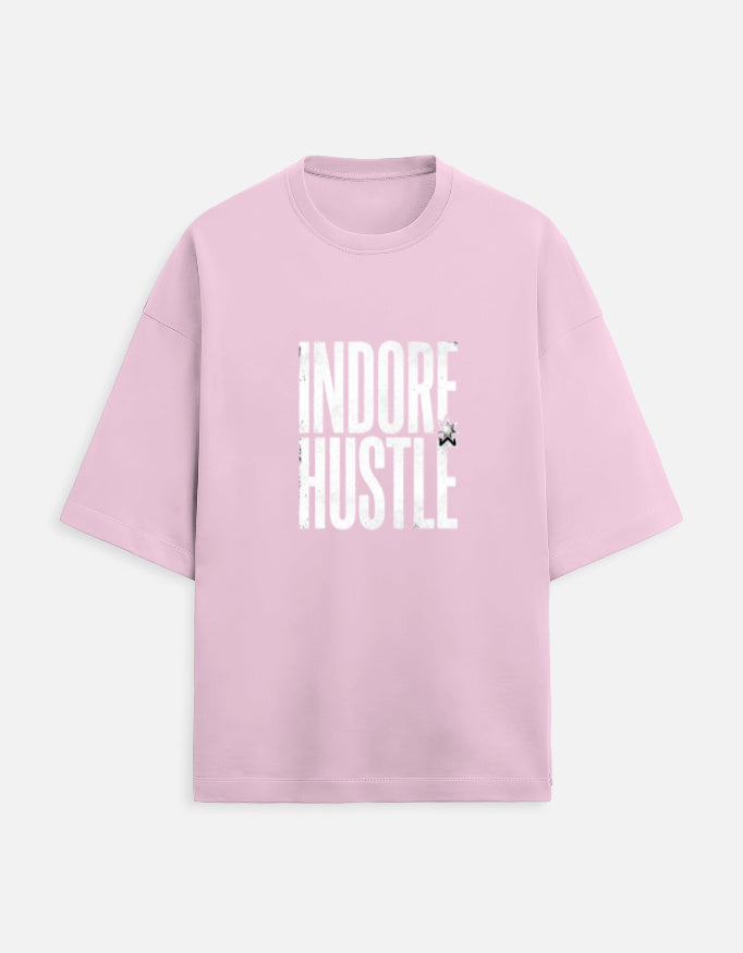 Inksara Indore Hustle premium Unisex Terry Oversized Tee featuring minimalist 09 branding, high-quality 240 GSM French Terry streetwear from Indore.