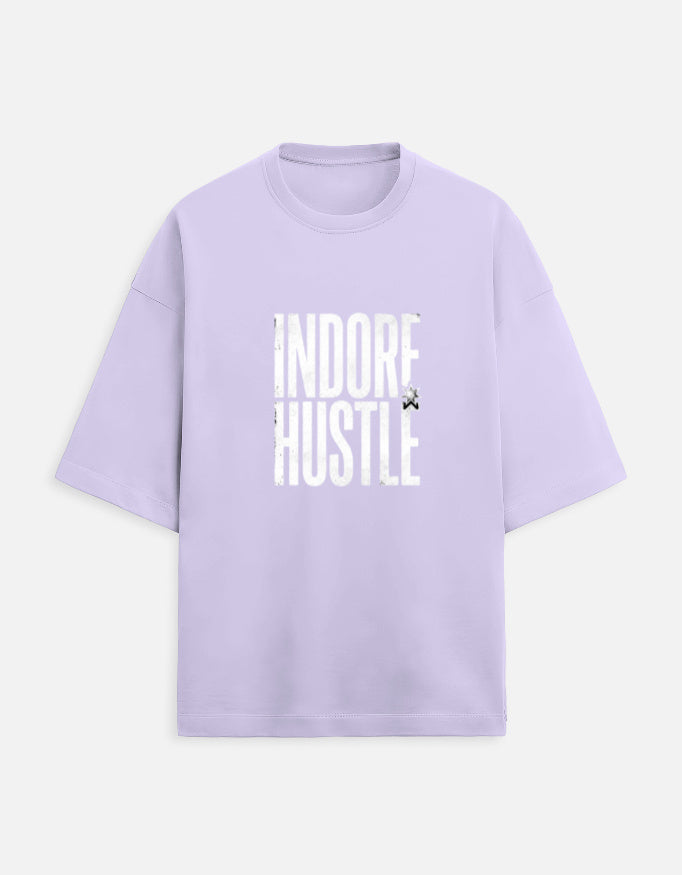 Inksara Indore Hustle premium Unisex Terry Oversized Tee featuring minimalist 09 branding, high-quality 240 GSM French Terry streetwear from Indore.