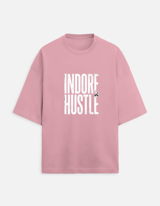 Inksara Indore Hustle premium Unisex Terry Oversized Tee featuring minimalist 09 branding, high-quality 240 GSM French Terry streetwear from Indore.