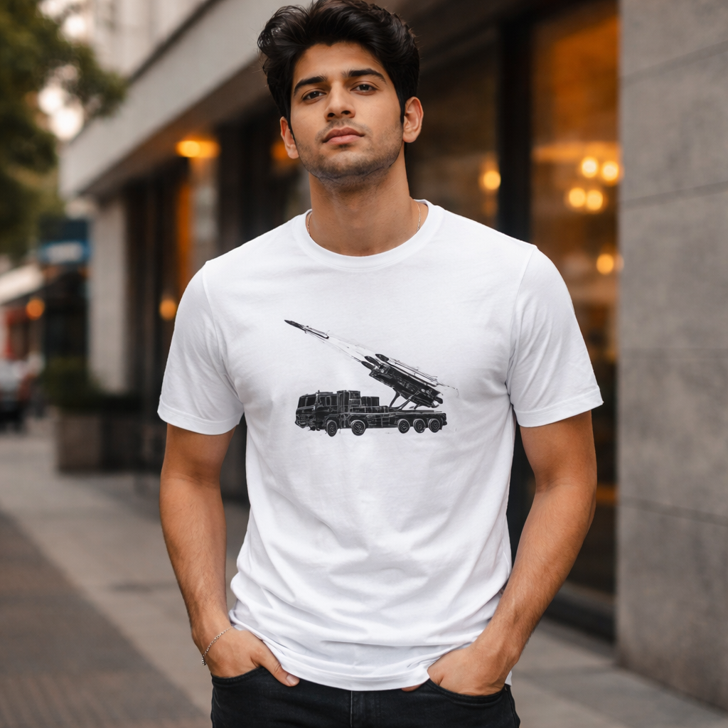 Akash missile t shirt India defence design