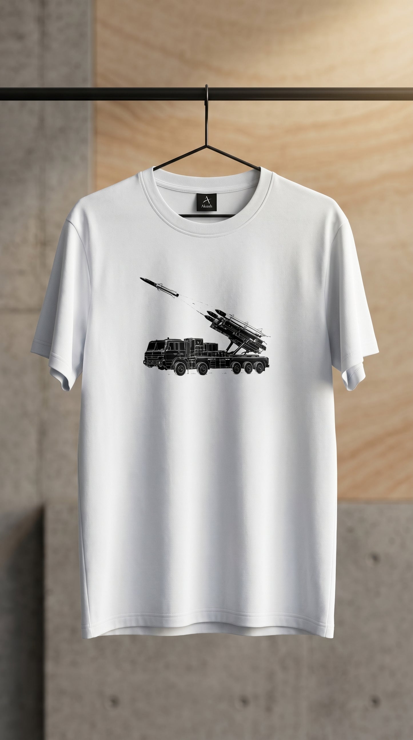 Akash missile t shirt India defence design