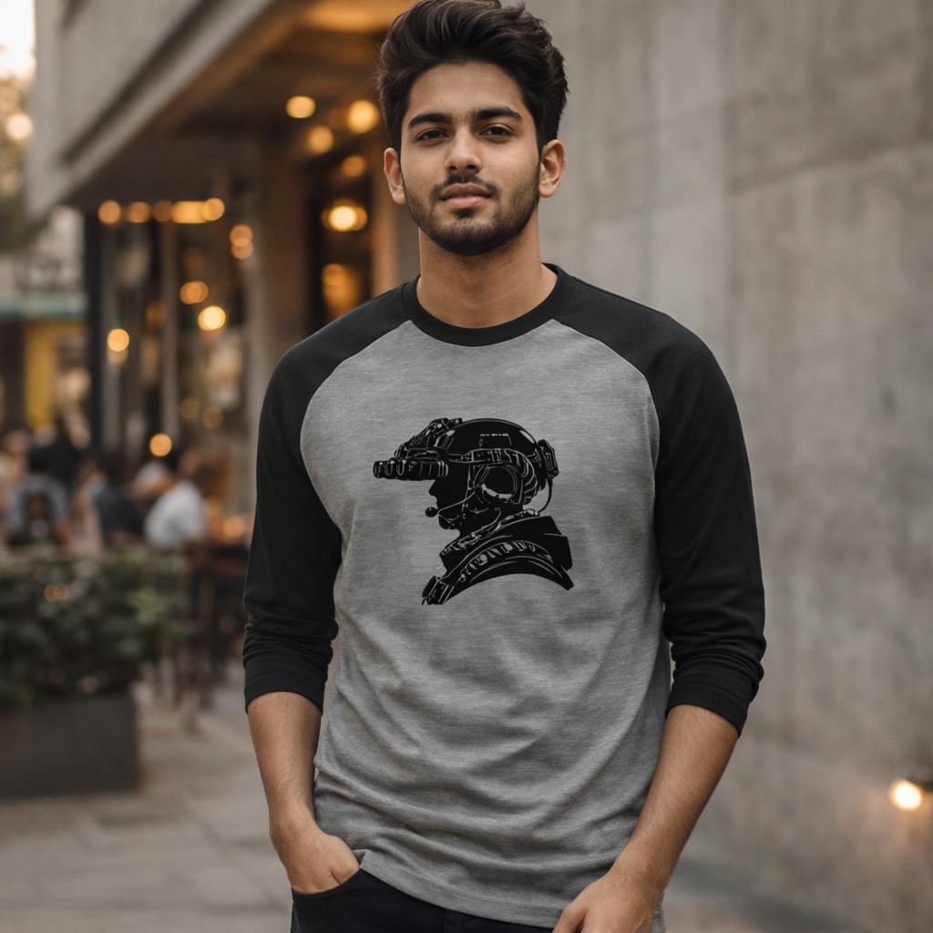 army helmet Minimalist T-shirt for Men - Inksara Streetwear