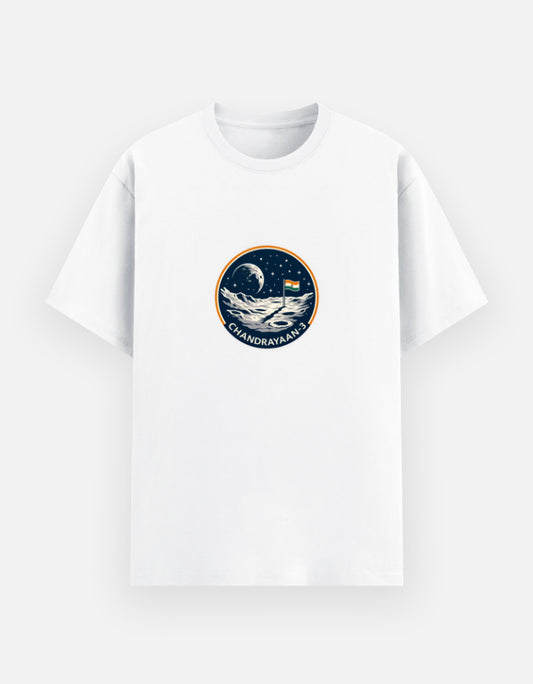 chandrayaan isro Minimalist T-shirt for Men - Inksara Streetwear