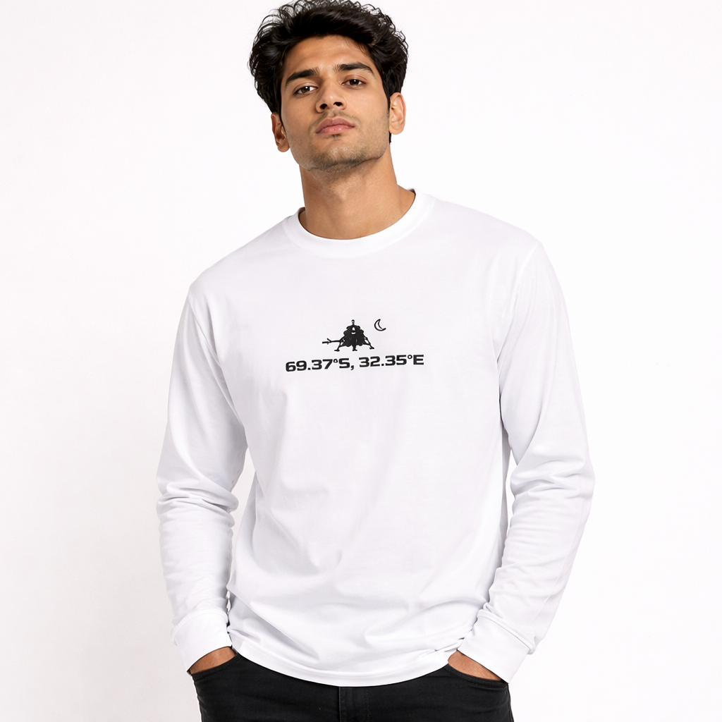 chandrayaan isro Minimalist T-shirt for Men - Inksara Streetwear