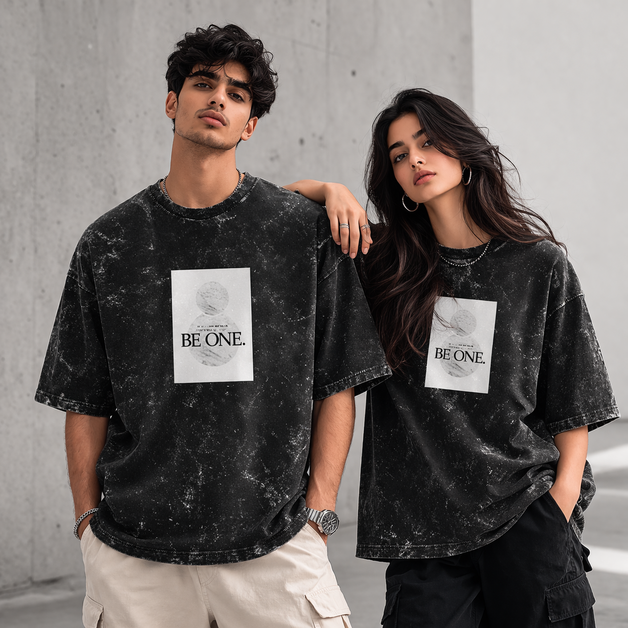 Unisex Acid Washed Oversized Tee