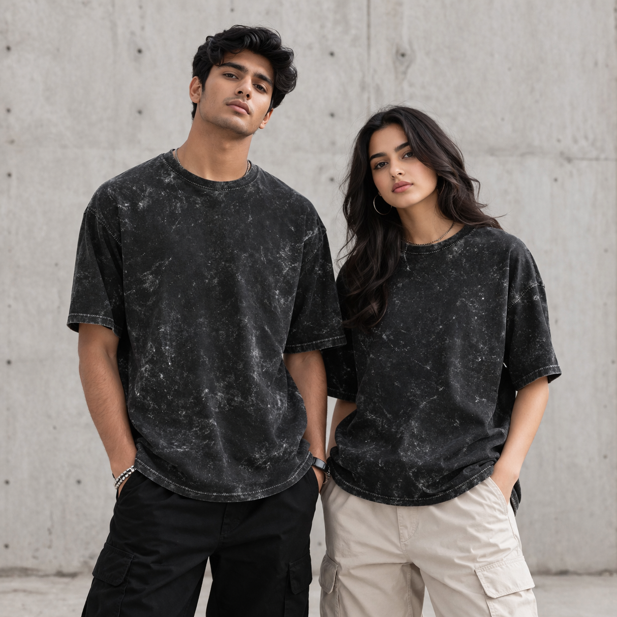 Unisex Acid Washed Oversized Tee