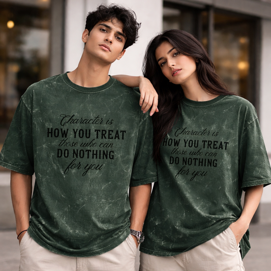 Unisex Acid Washed Oversized Tee